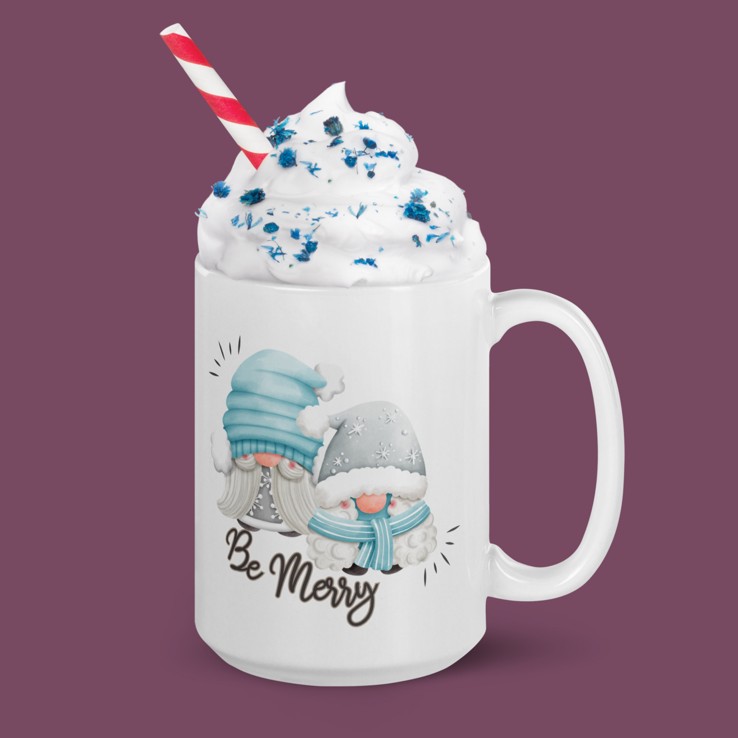 Festive Gnome Christmas Mug - Cozy Holiday Season Drinkware for Cocoa or Coffee | White glossy mug