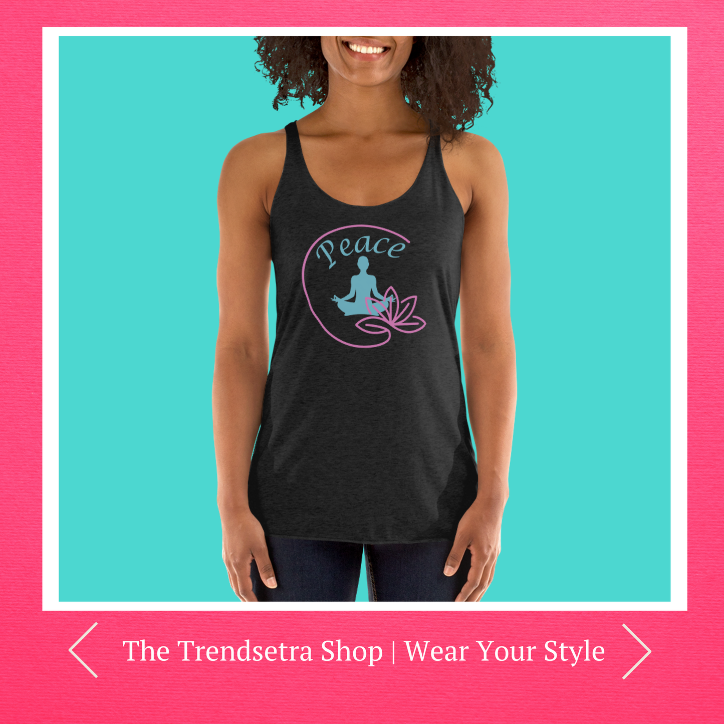 Namaste Yoga Lotus Flower Tank Top - Perfect Gift for Yoga Lovers | Women's Racerback Tank