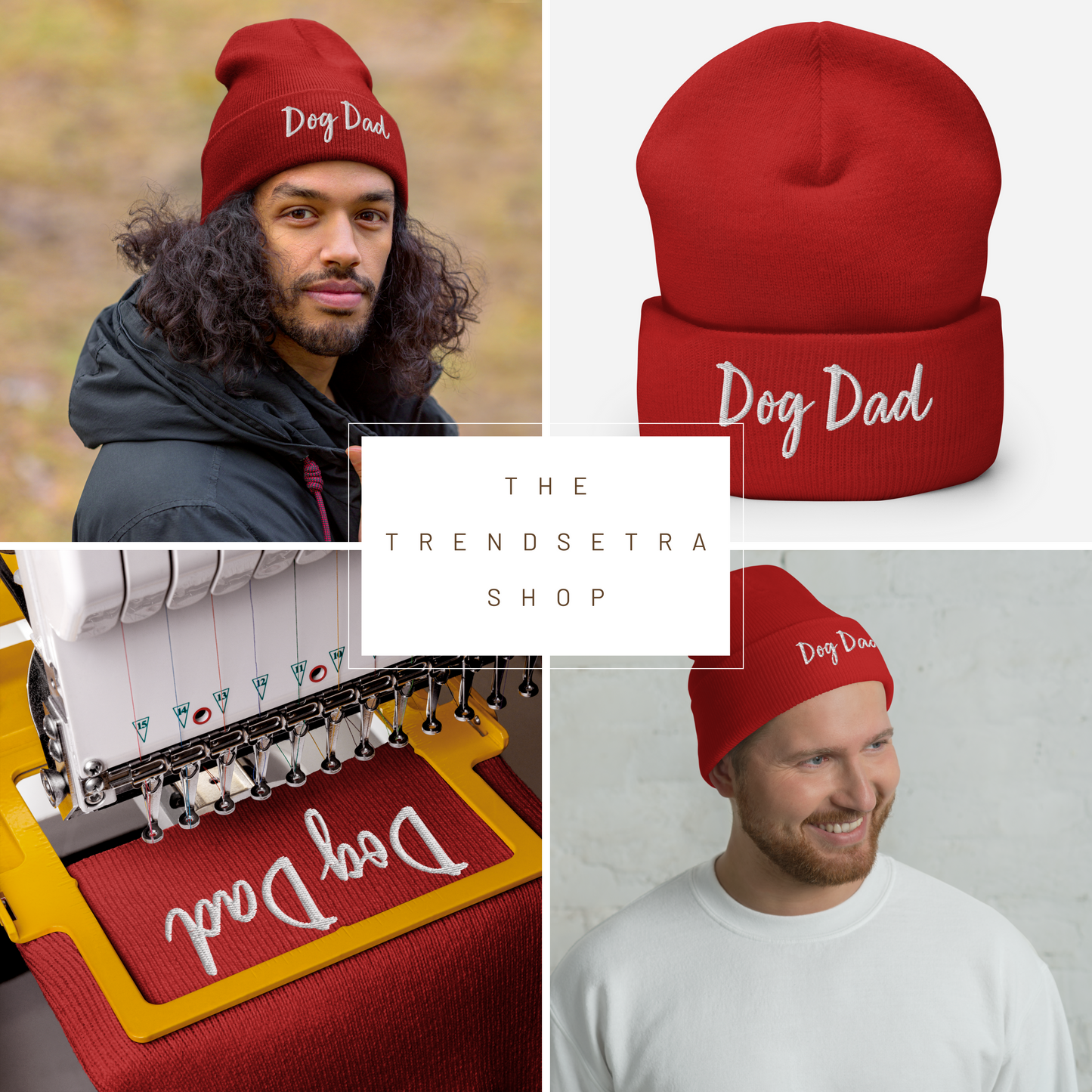 Cozy Cuffed Beanie - Embroidered Dog Dad Winter Hat | Cuffed Beanie