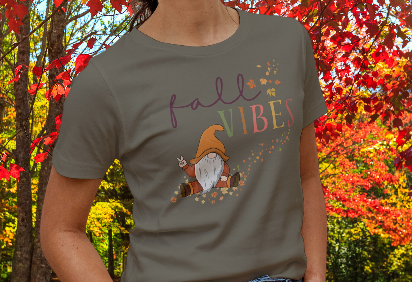 Fall Color Vibes Gnome | Unisex t-shirt