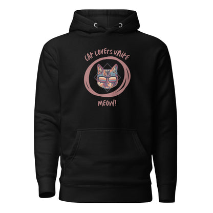 Cat Lovers Hoodie Unite! Fun Cool Cat Hoodie | Unisex Hoodie