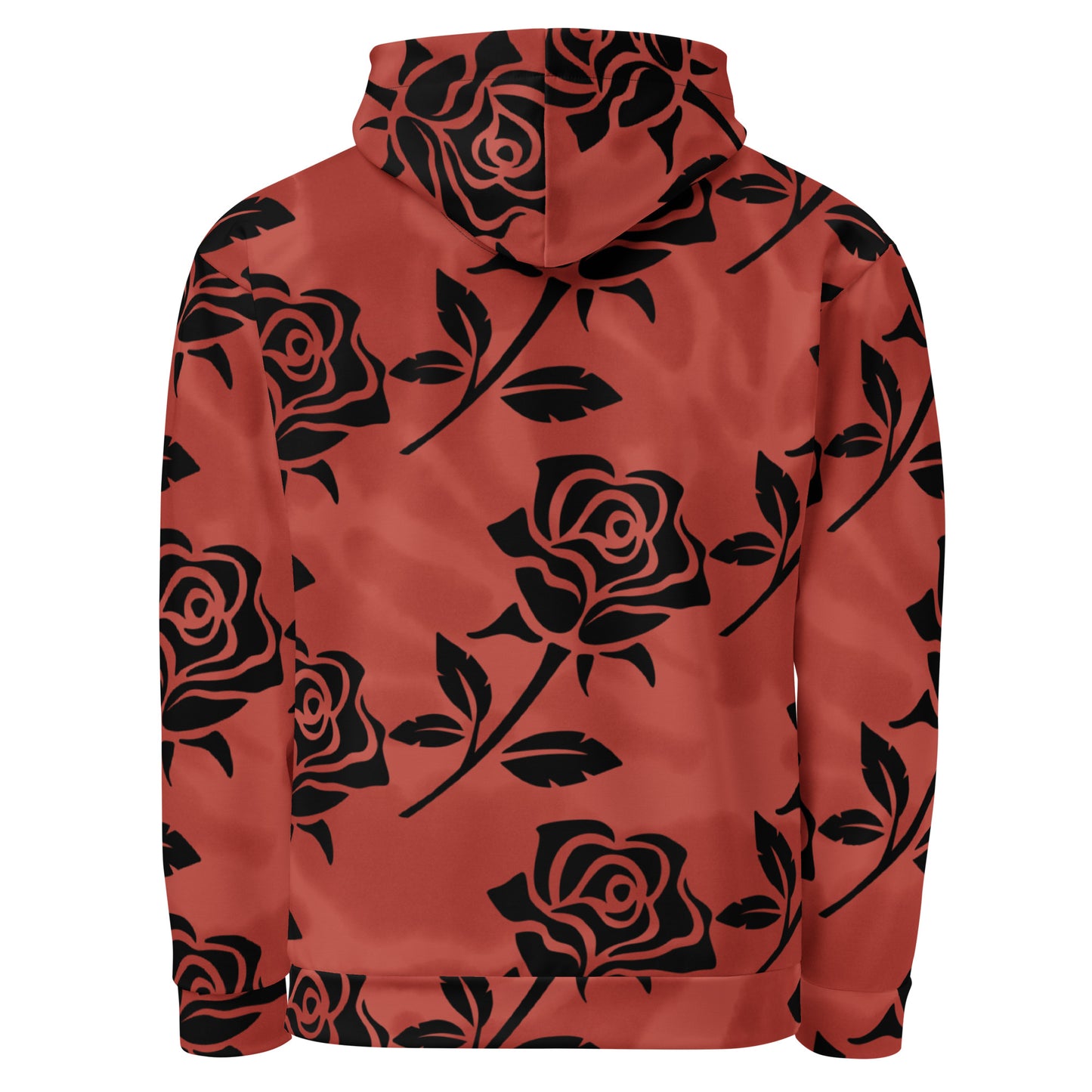 Red Dyed Roses All Over Print | Unisex Hoodie Back