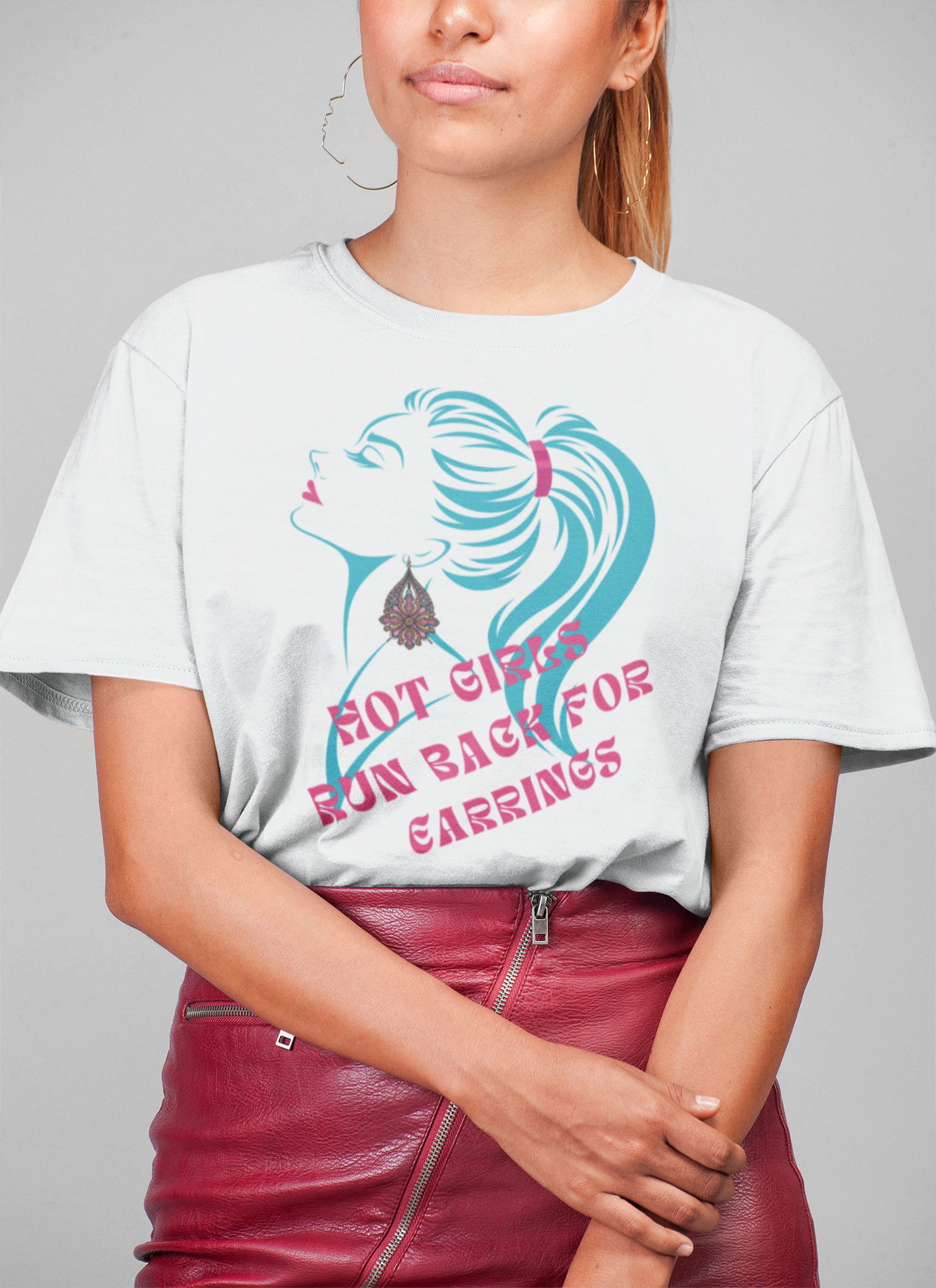 Fun & Sassy 'Hot Girls Run Back' Earrings Shirt | Unisex t-shirt