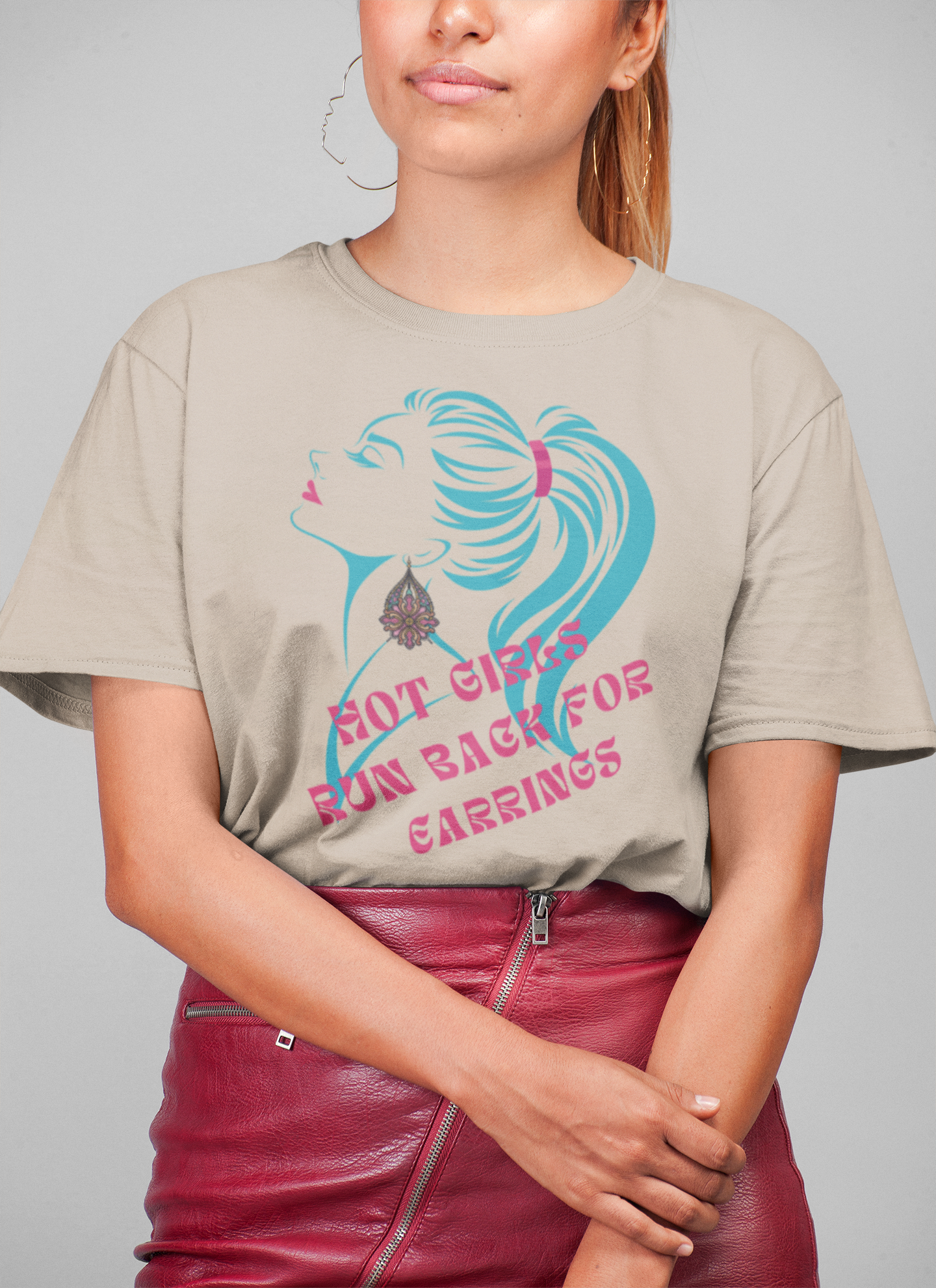 Fun & Sassy 'Hot Girls Run Back' Earrings Shirt | Unisex t-shirt