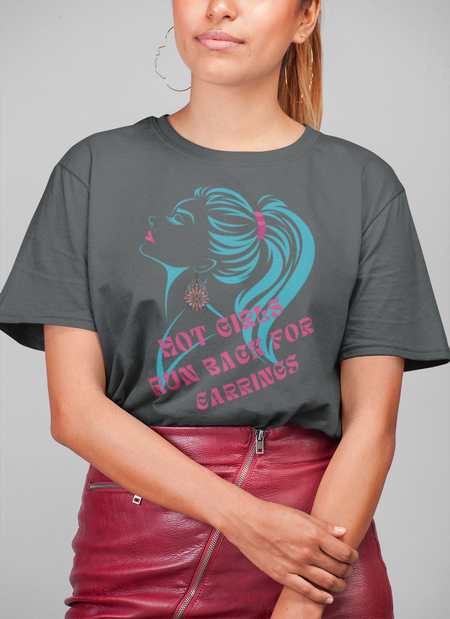 Fun & Sassy 'Hot Girls Run Back' Earrings Shirt | Unisex t-shirt