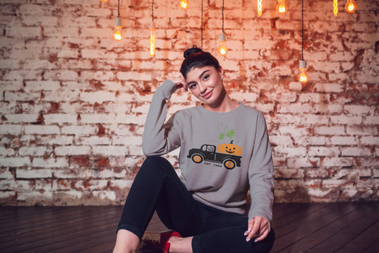 Halloween Pumpkin Truck | Unisex Sweatshirt