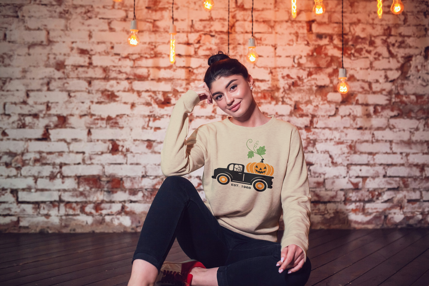 Halloween Pumpkin Truck | Unisex Sweatshirt