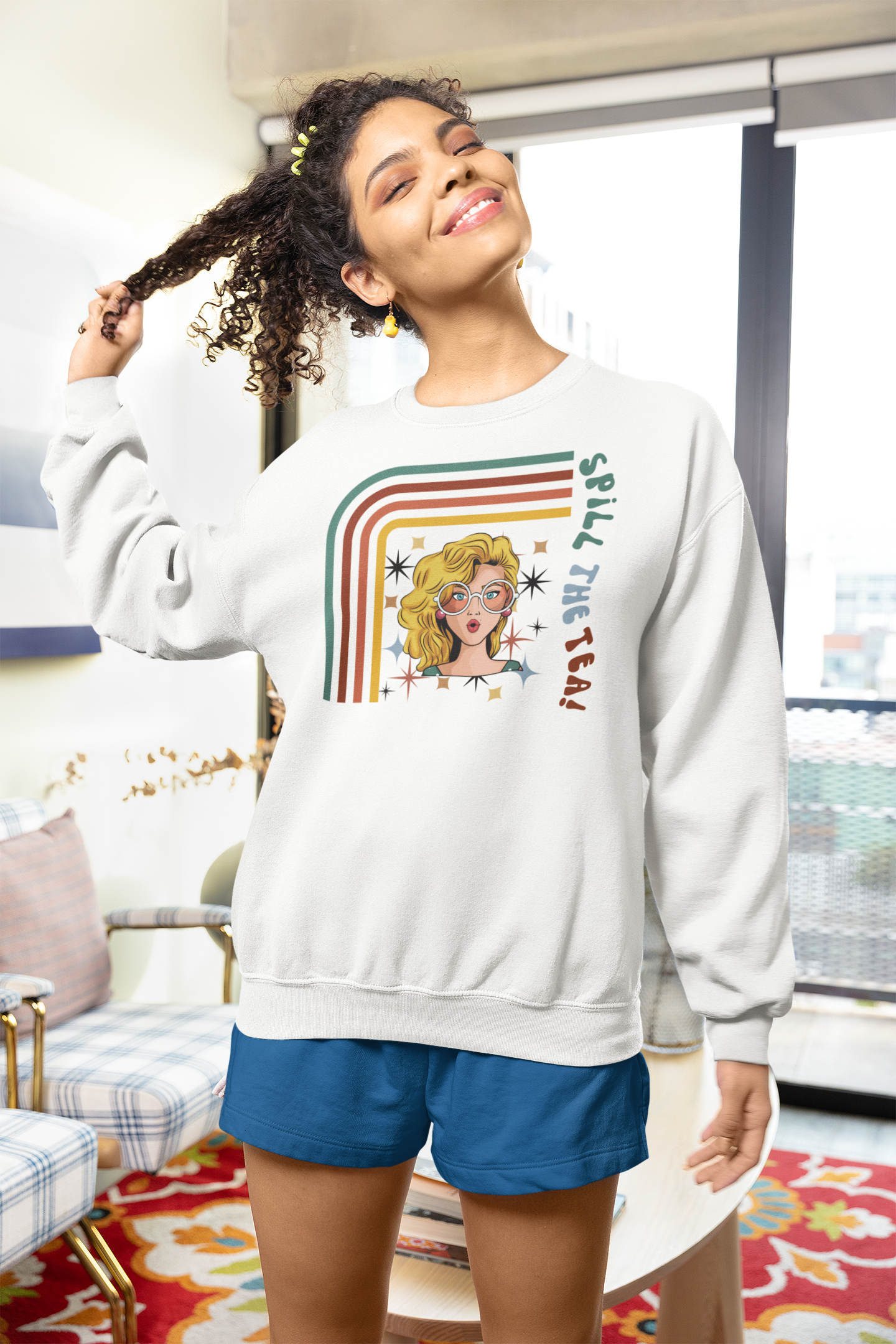 Spill the Tea! No Secrets Retro Sweatshirt | Unisex Sweatshirt