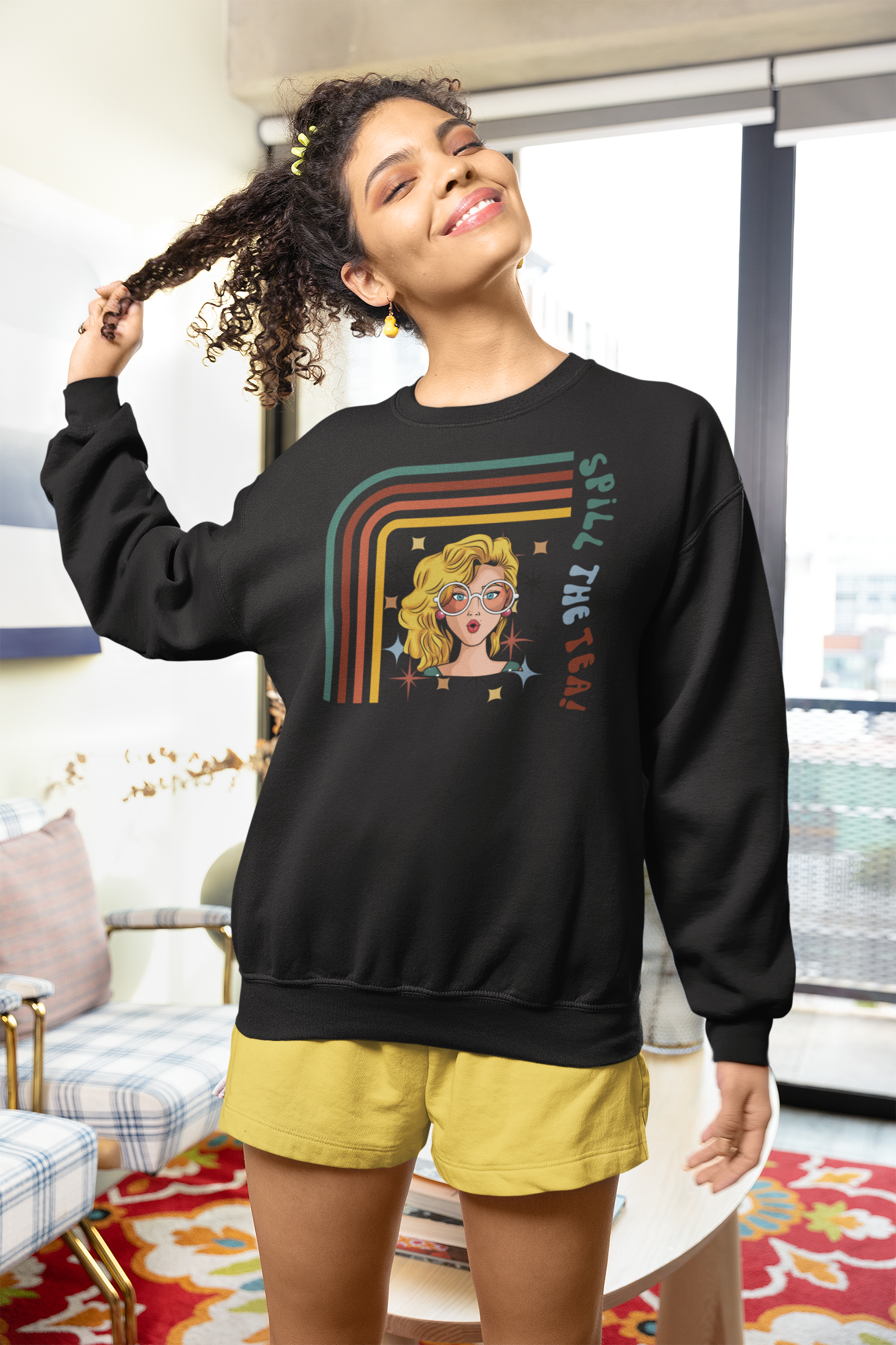 Spill the Tea! No Secrets Retro Sweatshirt | Unisex Sweatshirt