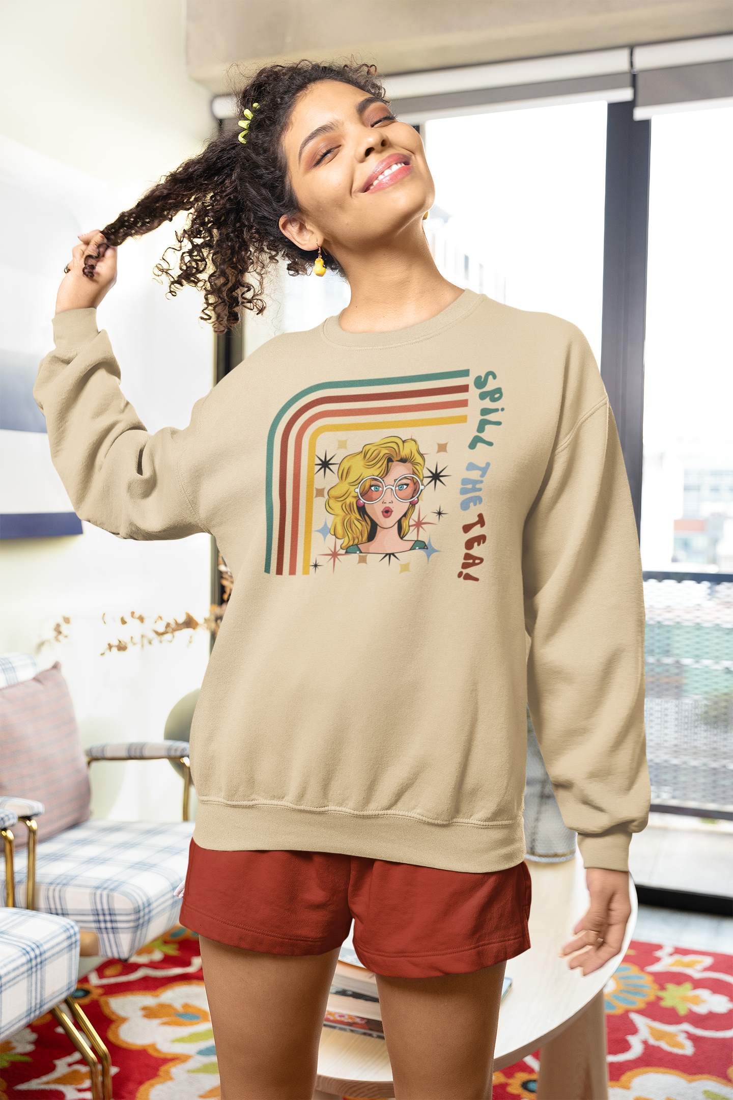 Spill the Tea! No Secrets Retro Sweatshirt | Unisex Sweatshirt