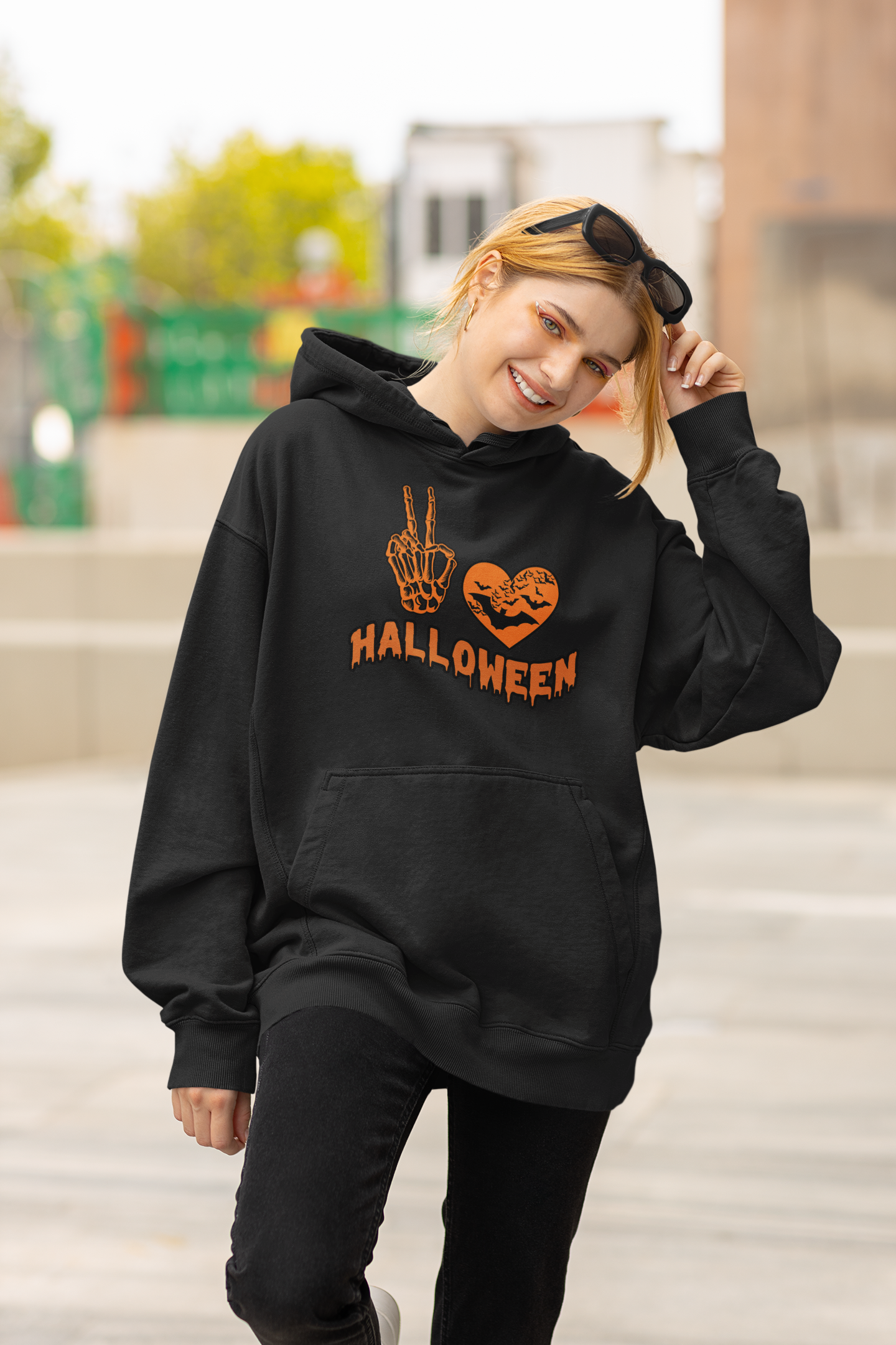 Halloween Hoodie, Peace Love Halloween | Unisex Hoodie