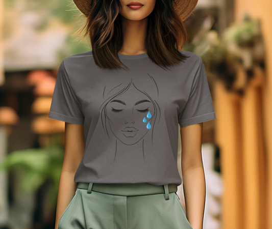 Elegant Girl Embracing Emotion | Unisex T-shirt