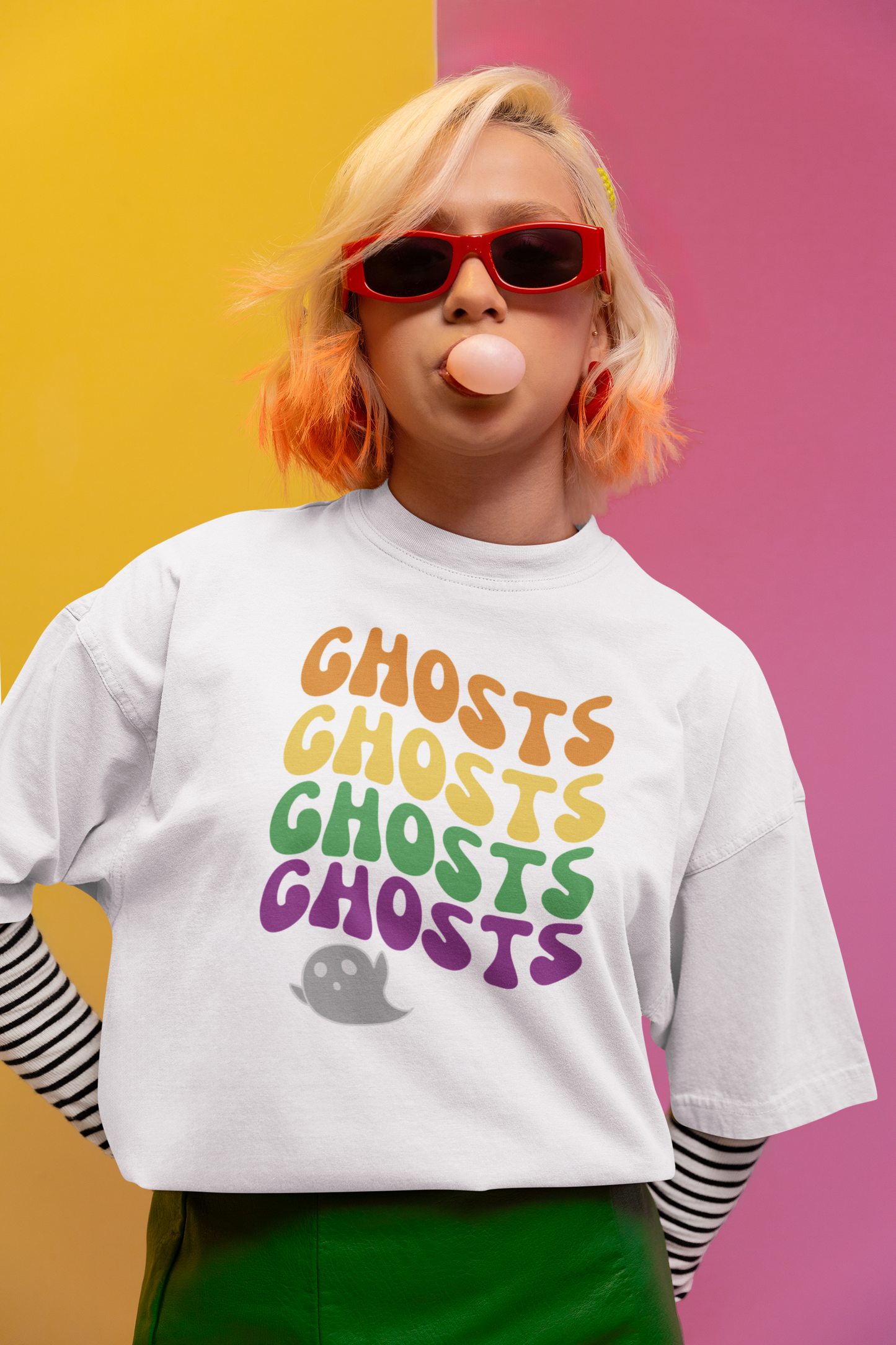 Halloween Ghost Colorful Wave | Unisex t-shirt