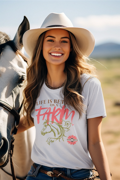 Country Girl Life is Better on a Farm Horse shirt | Unisex t-shirt