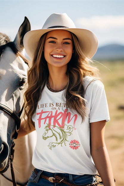 Country Girl Life is Better on a Farm Horse shirt | Unisex t-shirt