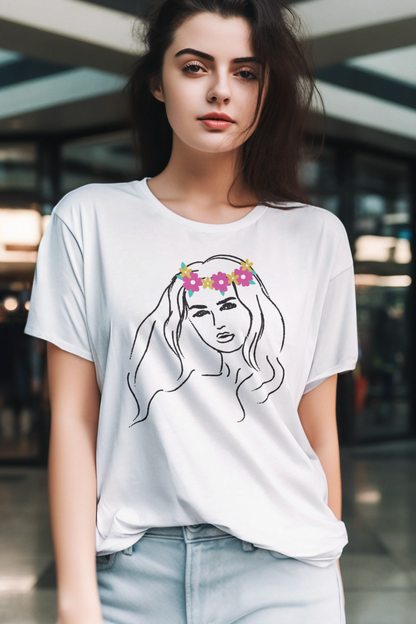 Boho Vibe Girl Shirt Flowers | Unisex t-shirt