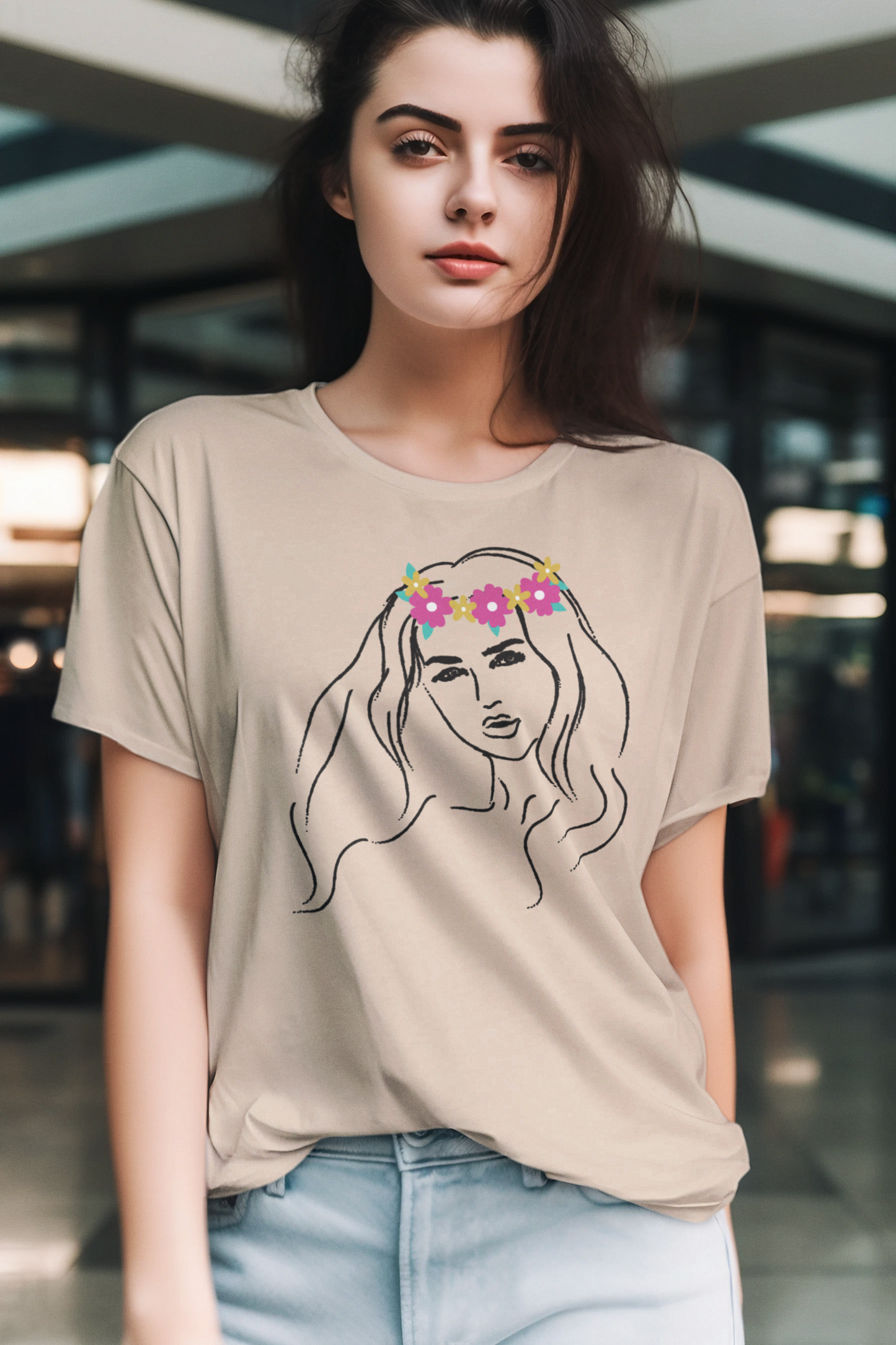 Boho Vibe Girl Shirt Flowers | Unisex t-shirt