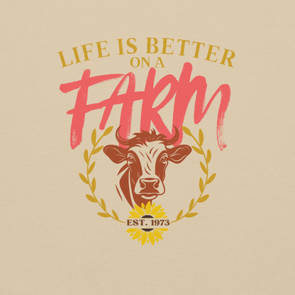 Country Cow Shirt Life is Better on A Farm | Unisex Sweatshirt