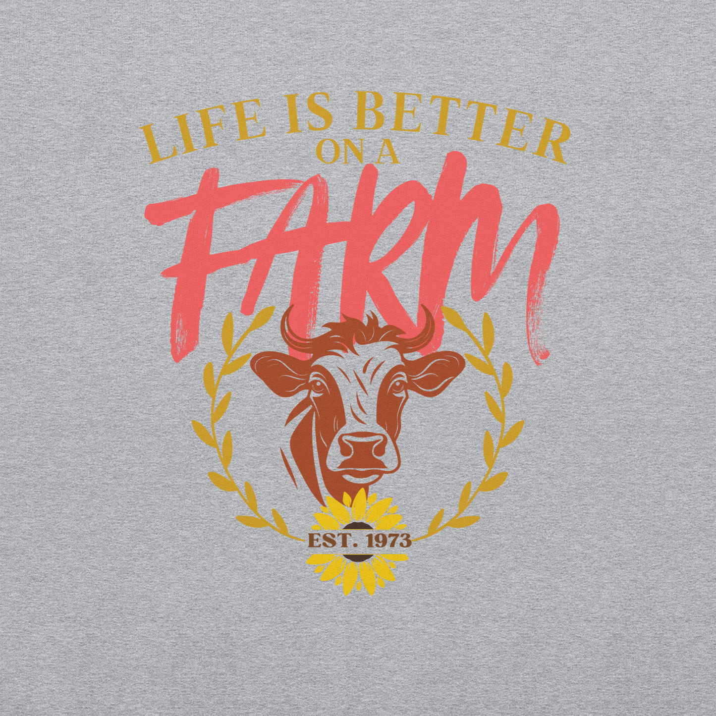 Country Cow Shirt Life is Better on A Farm | Unisex Sweatshirt