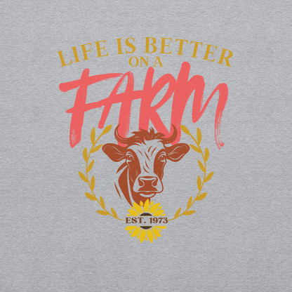 Country Cow Shirt Life is Better on A Farm | Unisex Sweatshirt