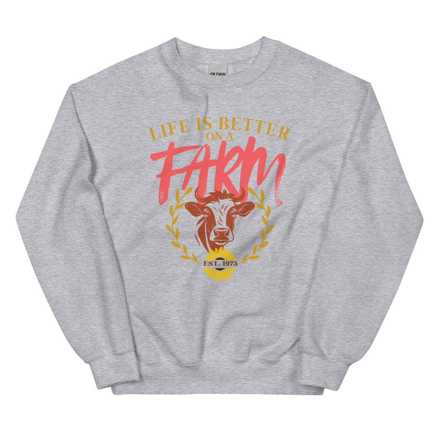 Country Cow Shirt Life is Better on A Farm | Unisex Sweatshirt