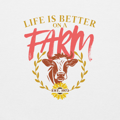 Country Cow Shirt Life is Better on A Farm | Unisex Sweatshirt