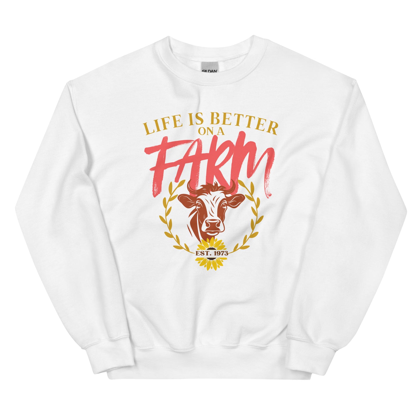 Country Cow Shirt Life is Better on A Farm | Unisex Sweatshirt