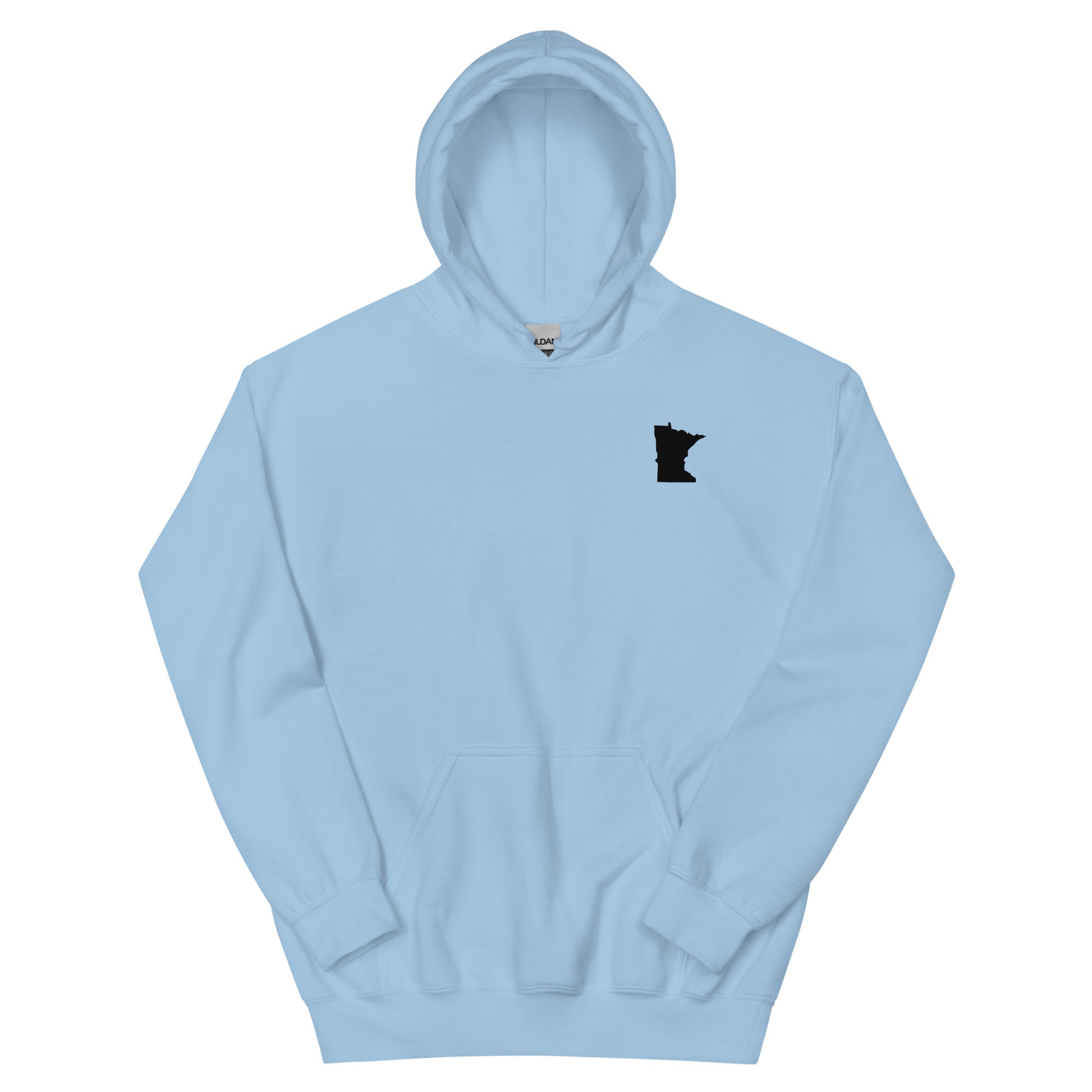 Minnesota Hockey Hoodie Shirt | Unisex Hoodie Light Blue Front