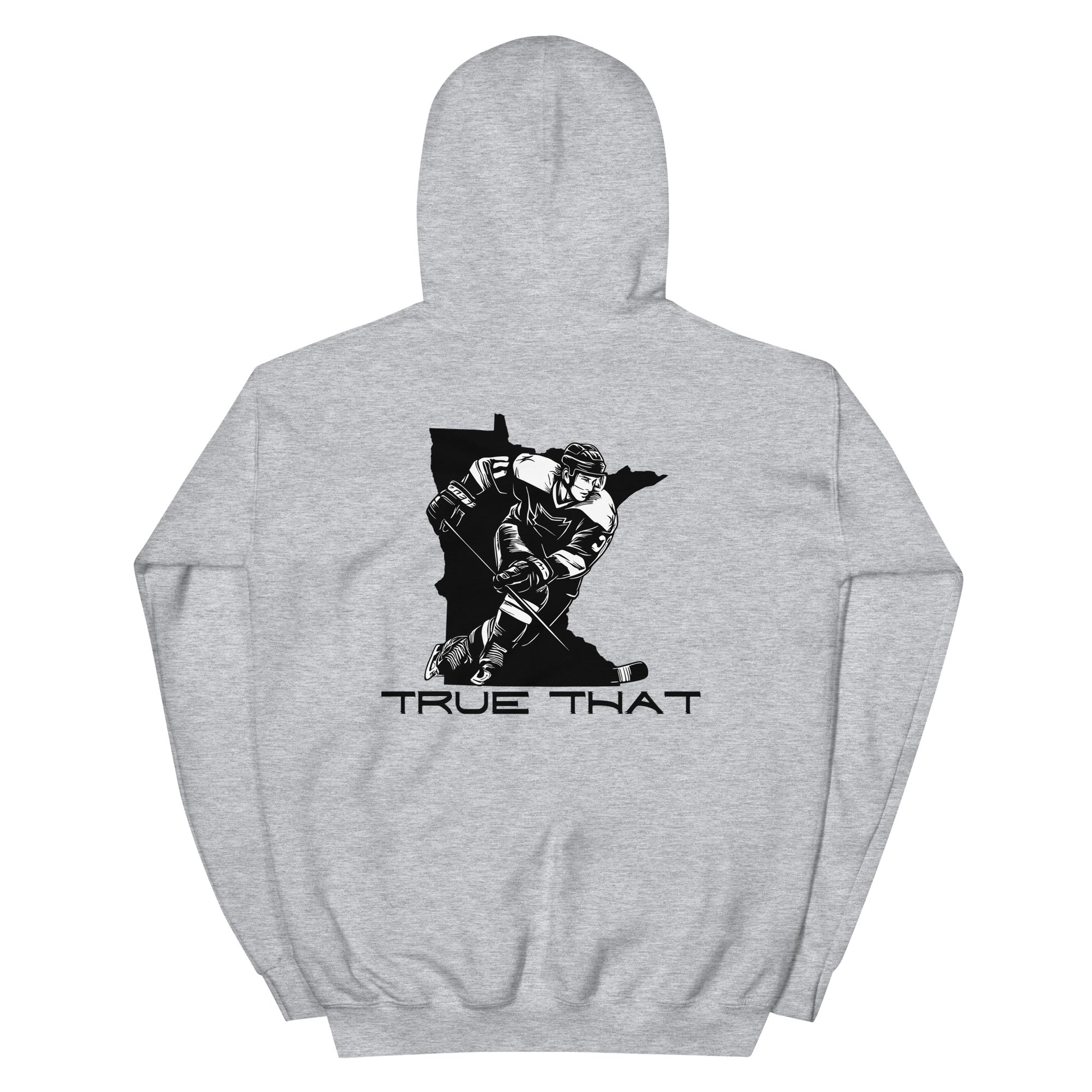 Minnesota Hockey Hoodie Shirt | Unisex Hoodie Sport Grey Back