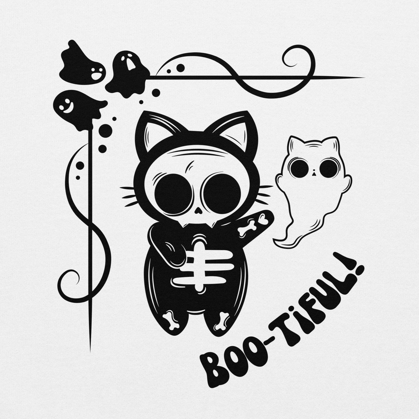 Halloween Boo-tiful Cat Shirt | Unisex Hoodie