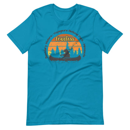 Boundary Waters, Minnesota | Unisex t-shirt. Minnesota Boundary Waters, National Voyageur Park summer t-shirt. For a National Park lover. Aqua