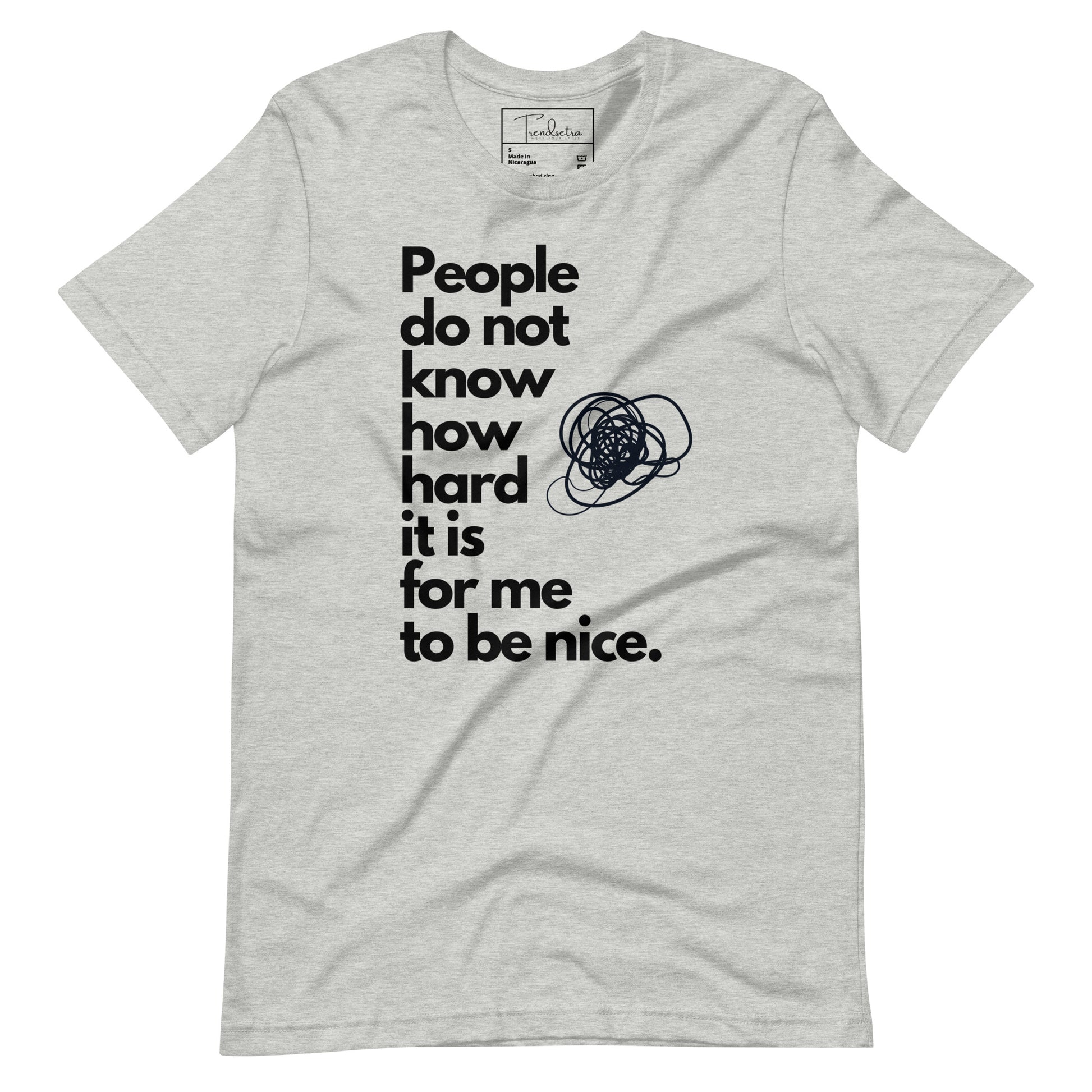 Hard to Be Nice Shirt | Unisex T-shirt Athletic Heather