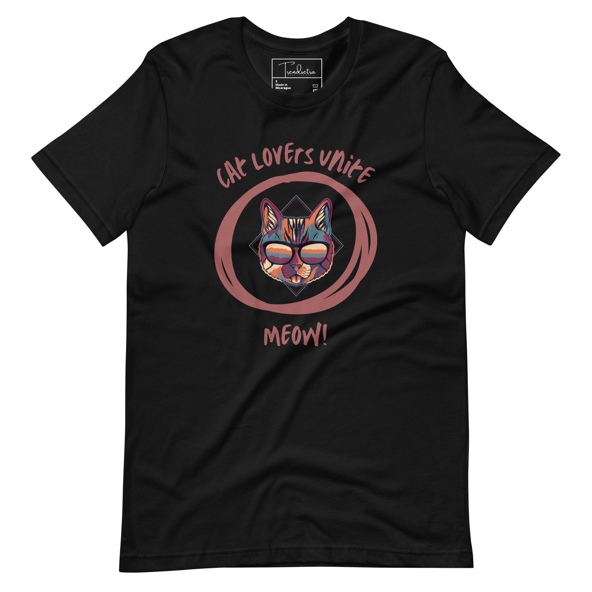 Cat Lovers Shirt Unite! Fun Cool Cat T-shirt | Unisex T-shirt Black