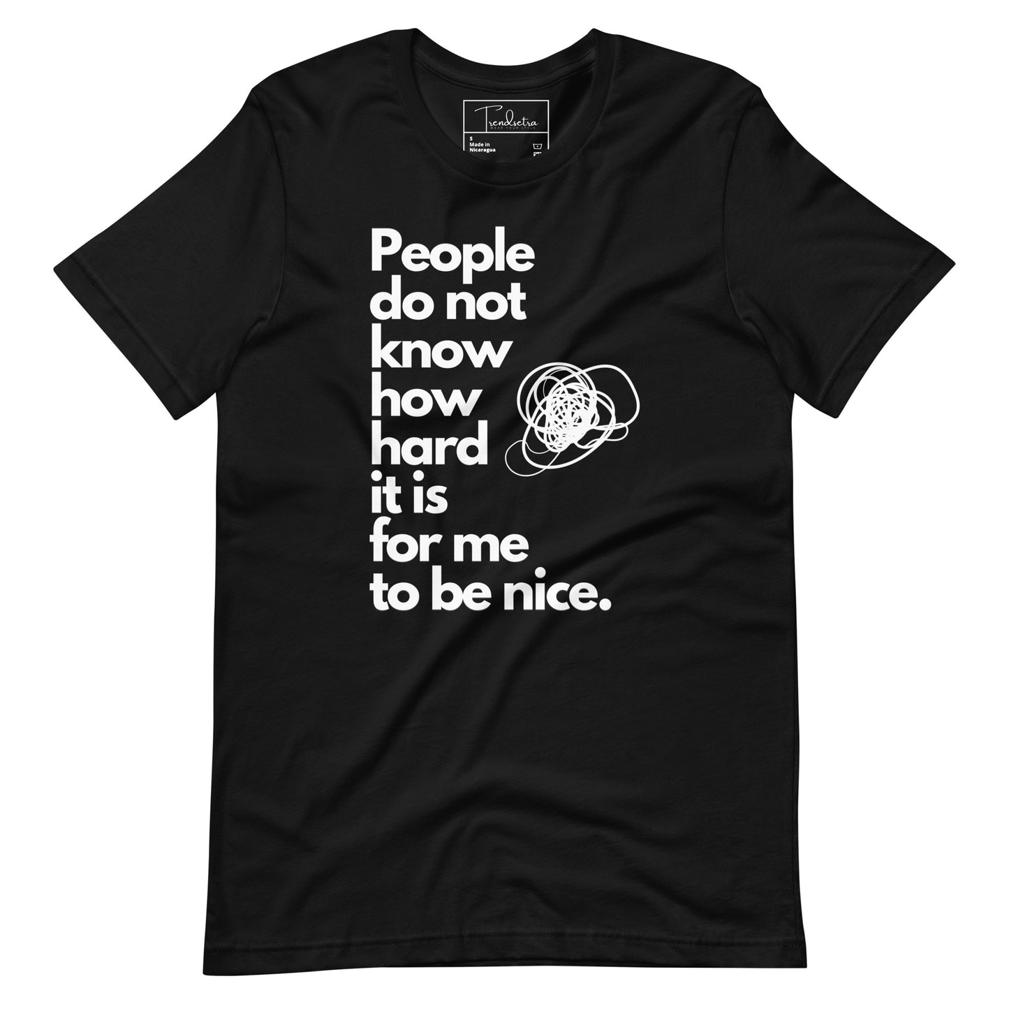 Hard to Be Nice Shirt | Unisex T-shirt Black