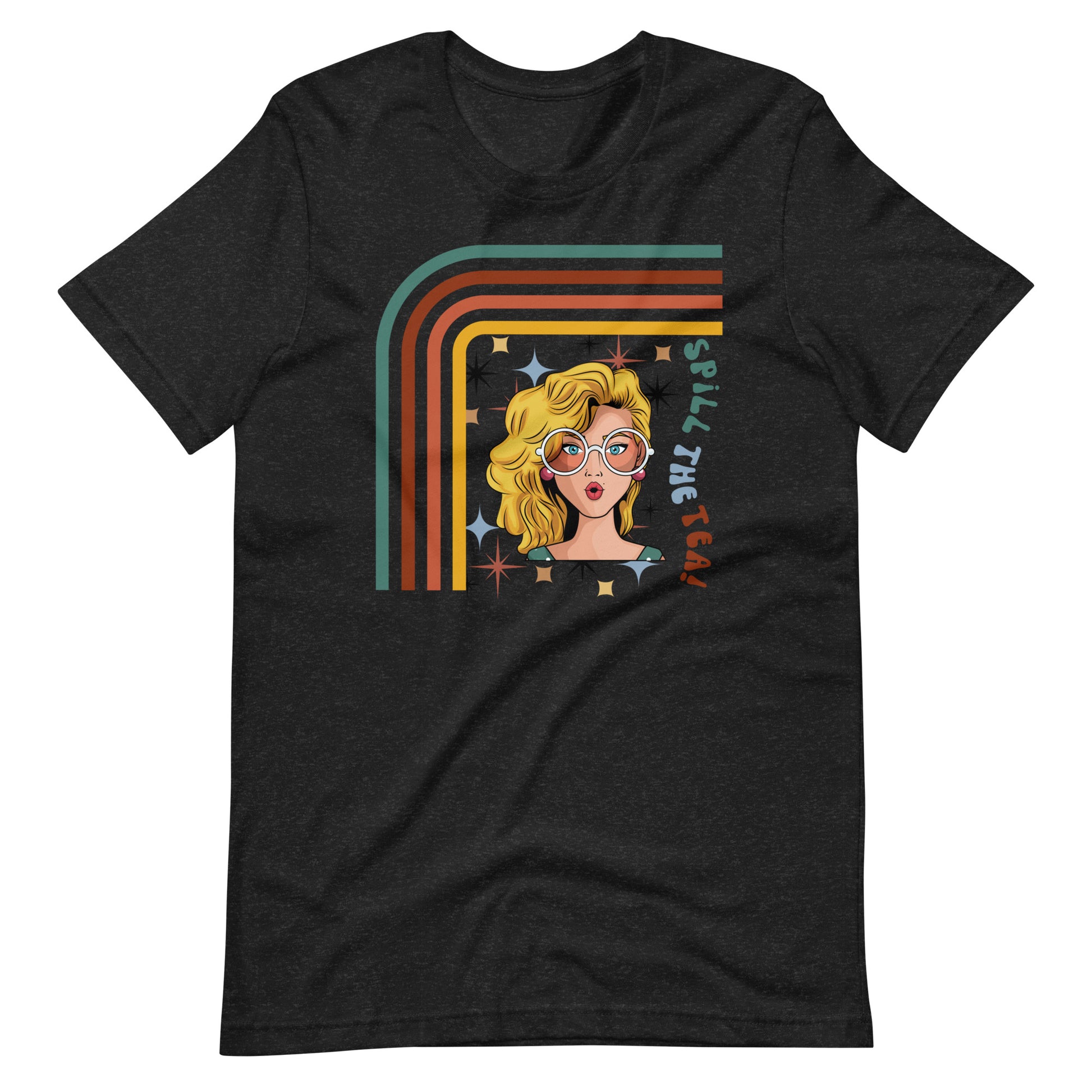 No Secrets Shirt - Spill the Tea! Retro Shirt | Unisex T-shirt Heather Black