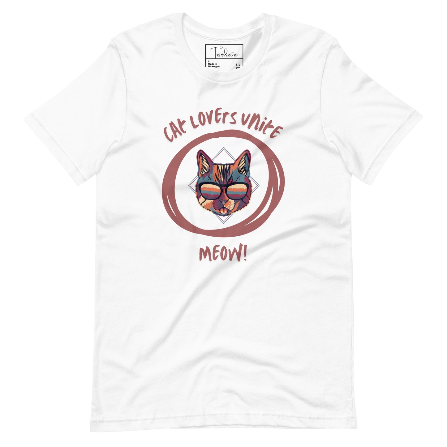 Cat Lovers Shirt Unite! Fun Cool Cat T-shirt | Unisex T-shirt White 