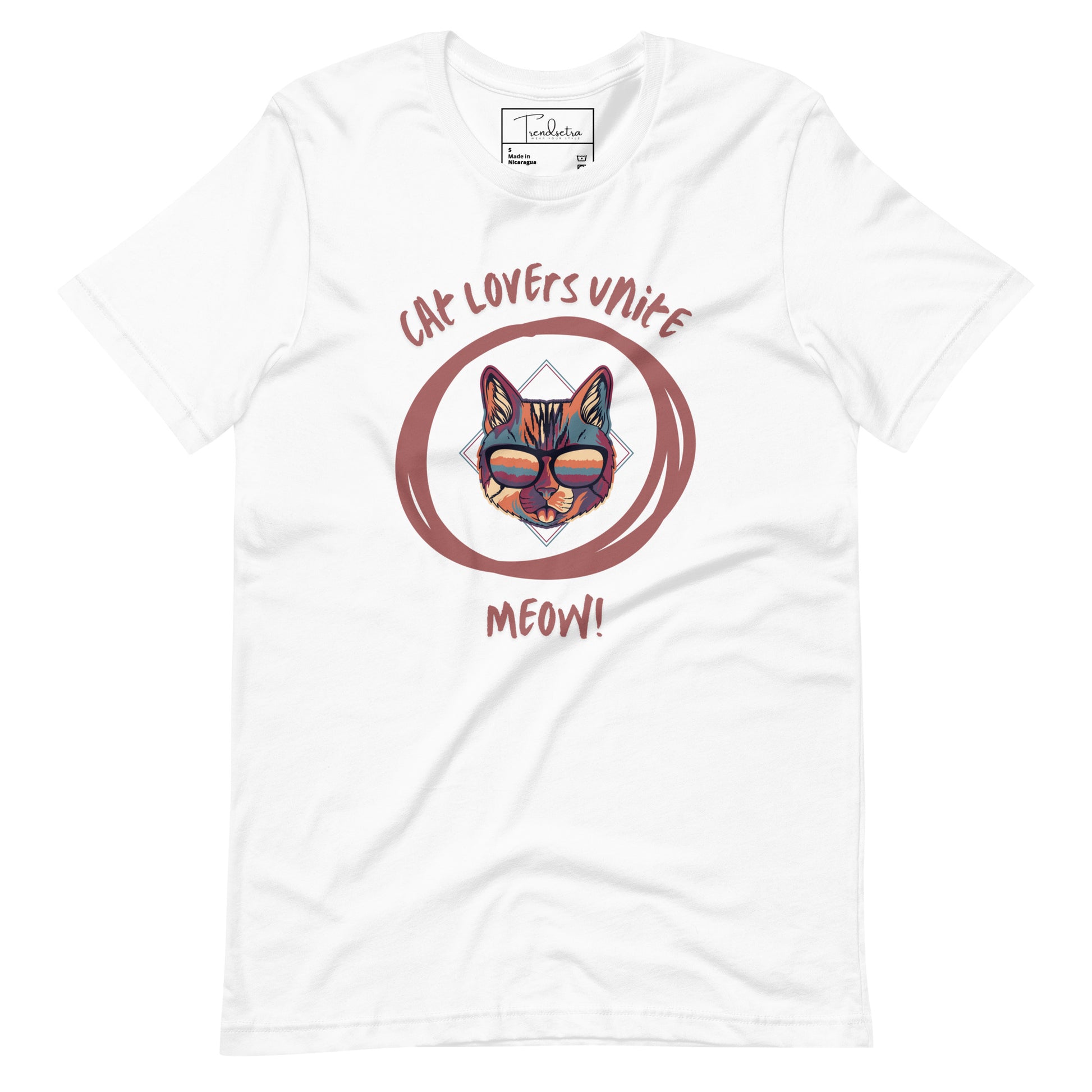 Cat Lovers Shirt Unite! Fun Cool Cat T-shirt | Unisex T-shirt White 