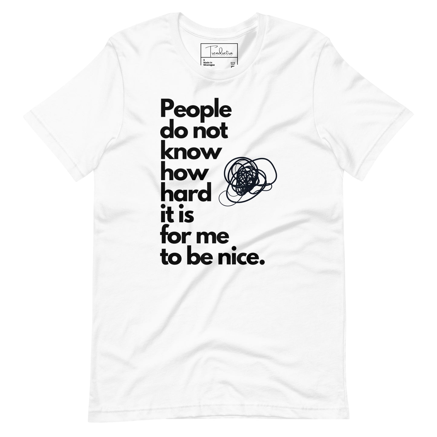 Hard to Be Nice Shirt | Unisex T-shirt White 